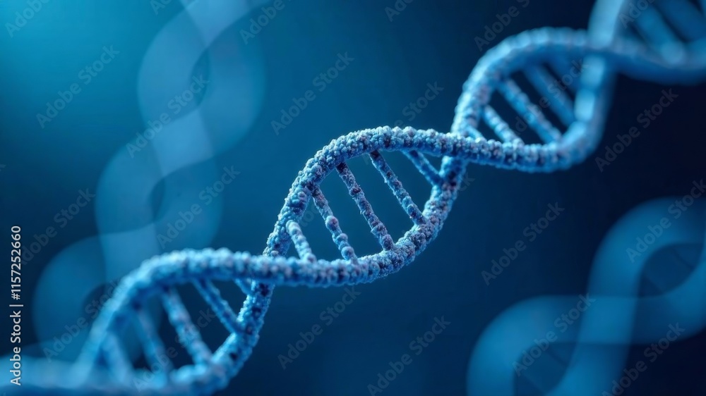 DNA, genetic engineering and biotechnology in blue shades DNA, genetic engineering and biotechnology in blue shades