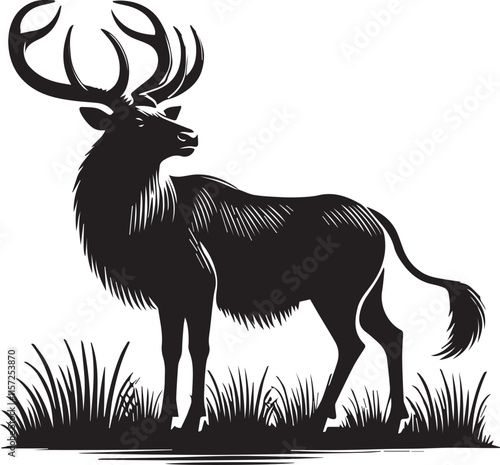 Silhouette of a deer