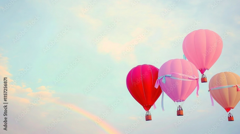 Obraz premium Upbeat celebration with dazzling balloons floating freely 