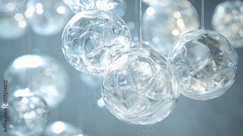 Wallpaper Mural Elegant Glass Spheres with Soft Light in Modern Interior Design Torontodigital.ca