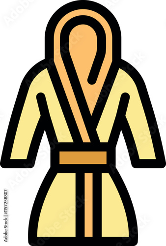 Comfortable yellow bathrobe ensuring warmth and relaxation after bath or shower