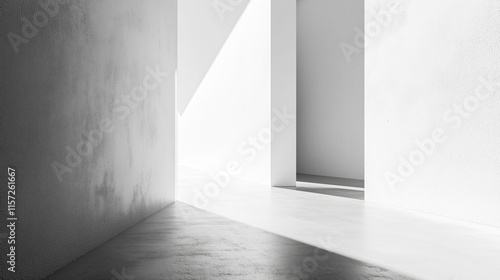 Minimalist wall mockup. photo