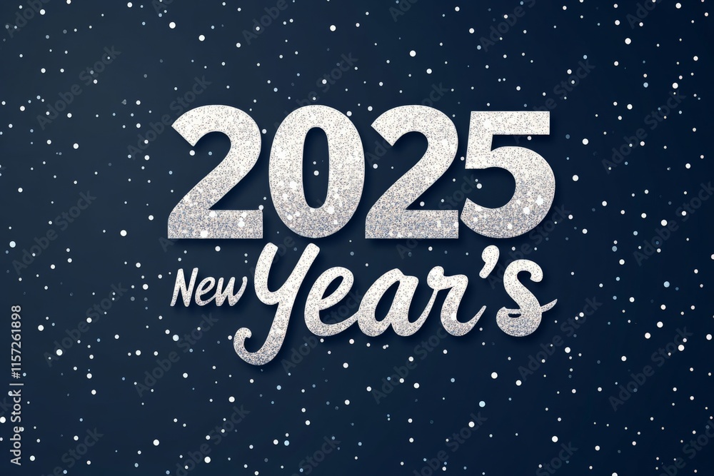 A text design adorned with snowy effects that reads '2025 New Year’s', capturing the essence of winter festivity and the start of a new journey, artistically. A text design adorned with snowy effects that reads '2025 New Year’s', capturing the essence of winter festivity and the start of a new journey, artistically.