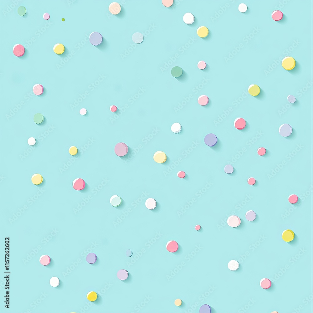 Colorful Circular Confetti Scattered on a Light Blue Background Creating a Festive Atmosphere for Celebrations or Events Colorful Circular Confetti Scattered on a Light Blue Background Creating a Festive Atmosphere for Celebrations or Events