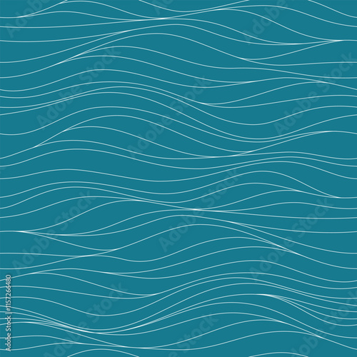 Seamless wave pattern. Water waves. Wavy lines