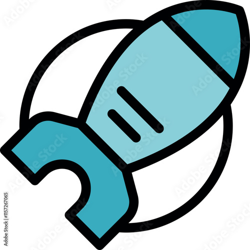Missile flying through circular target, representing precision bombing or targeted attack