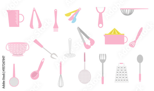 set of kitchen utensils