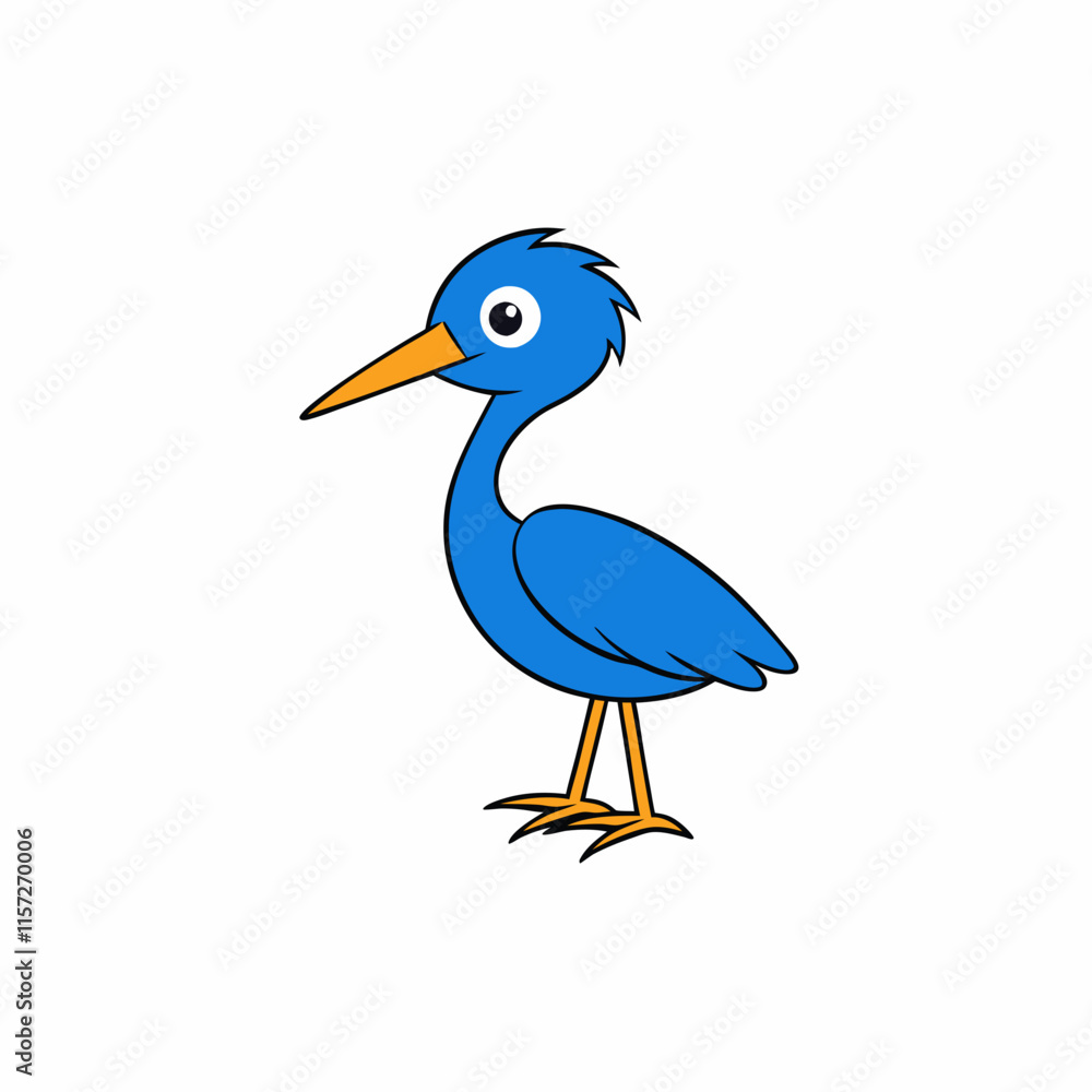 Stylish Bird Illustration for Kids’ and Educational Materials Stylish Bird Illustration for Kids’ and Educational Materials