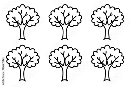 Plane Tree Line Art Bundle set