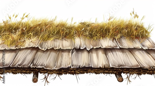 Dried Grass Texture Background for Roof Design