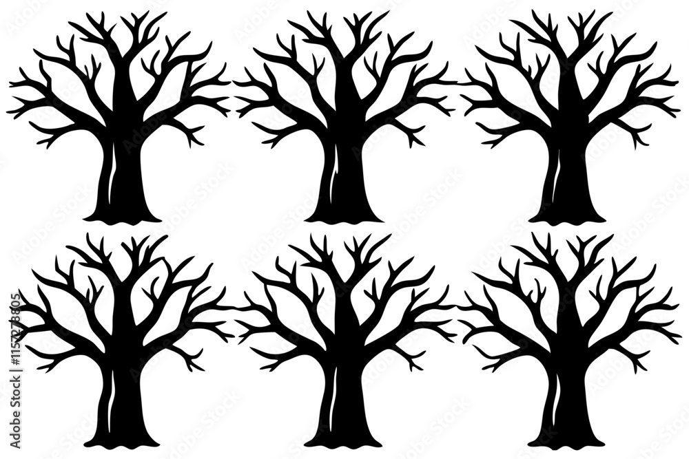 Baobab Tree Spooky Silhouette Bundle set Baobab Tree Spooky Silhouette Bundle set