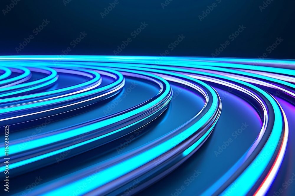 Abstract futuristic science with blurred blue lines and a blue blur background. Abstract futuristic science with blurred blue lines and a blue blur background.