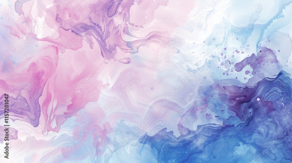 Vibrant Abstract Watercolor Acrylic Flow Painting with Textured Blots Vibrant Abstract Watercolor Acrylic Flow Painting with Textured Blots