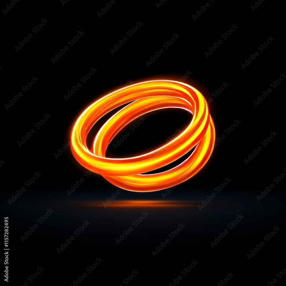 Magical golden light flare with shimmering gold circles. Luminous gold fire ring. Magical golden light flare with shimmering gold circles. Luminous gold fire ring.