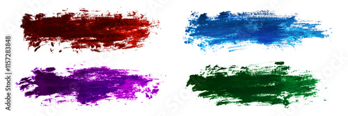 Colorful paint brush strokes isolated. Dark watercolour set. Red blue abstract textured effect bundle. Graphic design grungy painted style concept for ads, offer, big, mega, or flash sale background