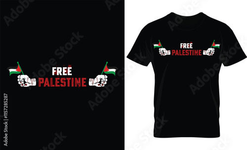 Free Palestine. T-shirt design.
