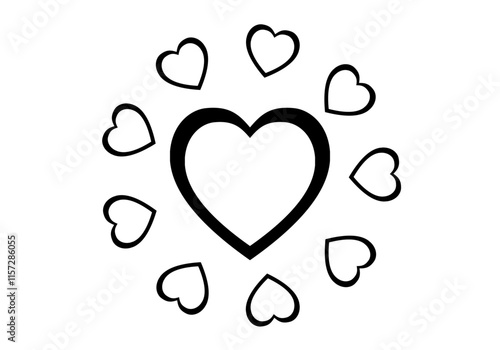 Icono de pluriamor. Día de San Valentín. Icono de poligamia