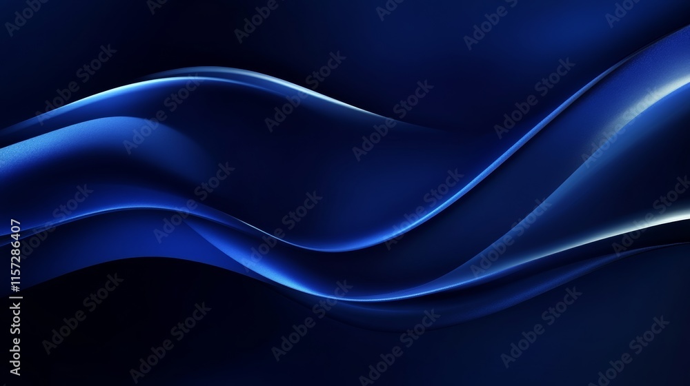 Fototapeta premium Dark blue shiny abstract background with copy space for design. Long web banner. Website header. Christmas, New Year, birthday, anniversary, holiday, celebration, holiday concept.