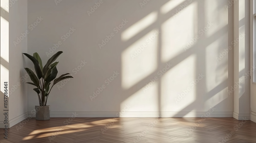 Vertical DIN A3 blank black frame mockup on bright white wall without shades, the ground ist an unvarnished brown wooden parquet flooring, bright white wall color, high quality, 8k Vertical DIN A3 blank black frame mockup on bright white wall without shades, the ground ist an unvarnished brown wooden parquet flooring, bright white wall color, high quality, 8k