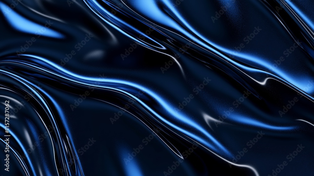 Fototapeta premium Dark blue shiny abstract background with copy space for design. Long web banner. Website header. Christmas, New Year, birthday, anniversary, holiday, celebration, holiday concept.