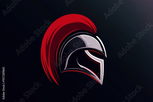 minimalistic warrior symbol, draw a basic yet powerful spartan logo in a simplistic doodle style, focusing on the essence of strength