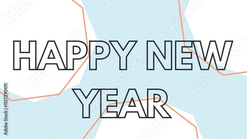 Happy new year letters banner, Happy new yeaR illustration. use forposter, banner, flyer, background photo