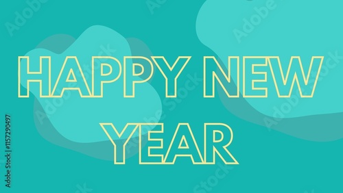 Happy new year letters banner, Happy new yeaR illustration. use forposter, banner, flyer, background photo