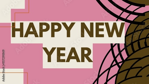 Happy new year letters banner, Happy new yeaR illustration. use forposter, banner, flyer, background photo