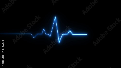 heartbeat monitor ECG gradient line neon background animation.
