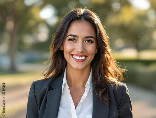 Headshot close up face portrait of young happy smiling Hispanic businesswoman,Head shot close up face view gorgeous 35s woman,Cheerful beautiful African woman photo