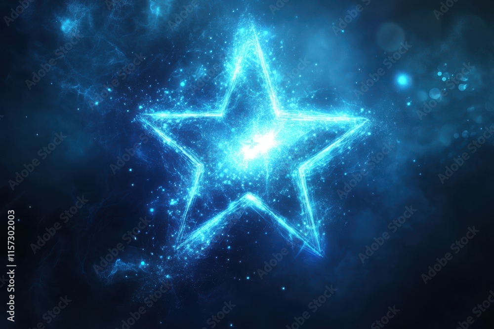 Blue glow star with light glowing effect, a radiant symbol of brilliance and energy. Blue glow star with light glowing effect, a radiant symbol of brilliance and energy.