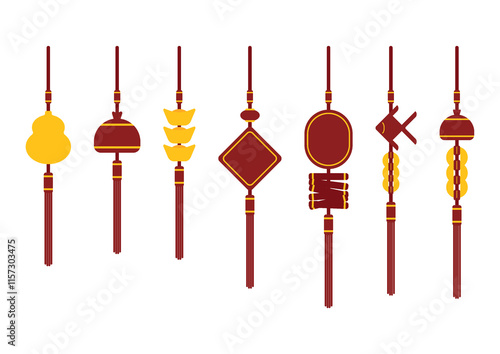 Chinese new year china tassels - set 1 - 01