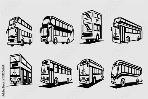 Set of Bus Icons