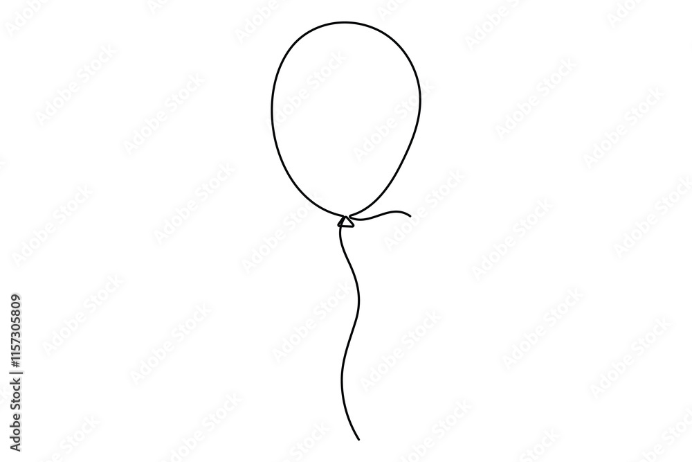 Minimalist art one line balloon outline vector illustration in a timeless and simple design
Minimalist art one line balloon outline vector illustration in a timeless and simple design