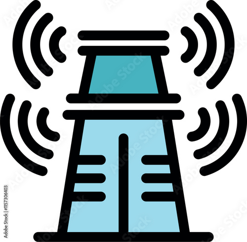 Radio tower emitting signals, ensuring seamless communication and connectivity in modern telecommunications