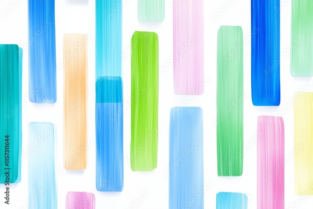 An abstract background featuring a vertical wave glass line pattern. The texture of the wavy glass is highlighted by multi-colored light, resulting in a soft focus, blurry bright image perfect for a