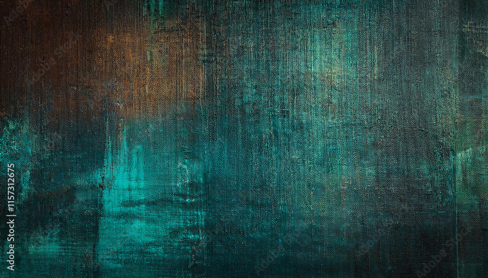 Fototapeta premium Abstract green vintage canvas texture for poster design