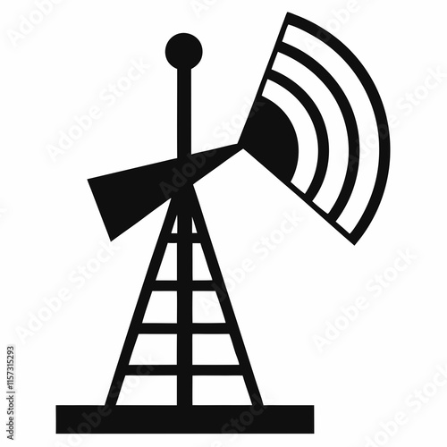 Antenna Line Art Vector Design