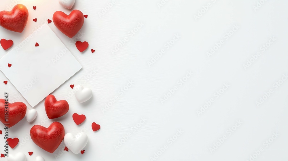 Romantic Heart Decorations with Blank Space for Messages and Valentine’s Day Designs Romantic Heart Decorations with Blank Space for Messages and Valentine’s Day Designs