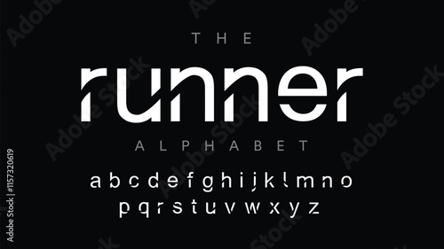 Abstract minimal modern alphabet fonts.