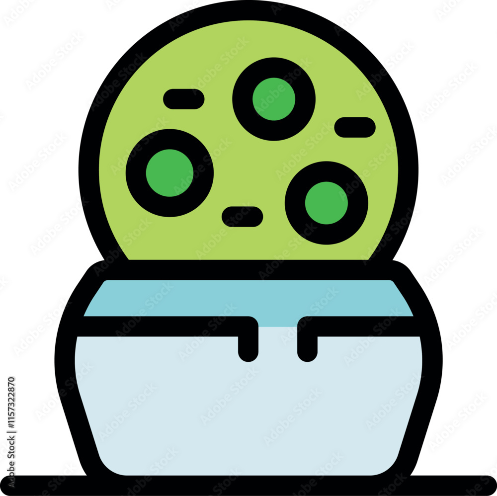Green alien plant growing inside a pot, perfect for space exploration or botany projects Green alien plant growing inside a pot, perfect for space exploration or botany projects