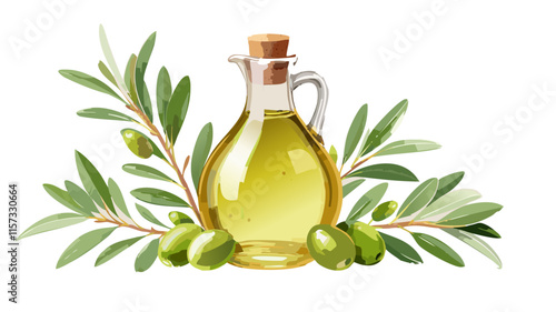 Olive oil and olives