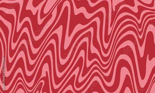 Meat steak texture, salmon pattern. Beef, pork meat and tuna line vector background, editable stroke. Marble liquid waves background.