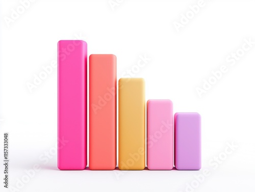 Free Download A Sleek 3D Bar Chart Displaying Colorful Elements to Illustrate Website Ranking Trends and Data Visualization Concepts in Modern Design - GFXLoad