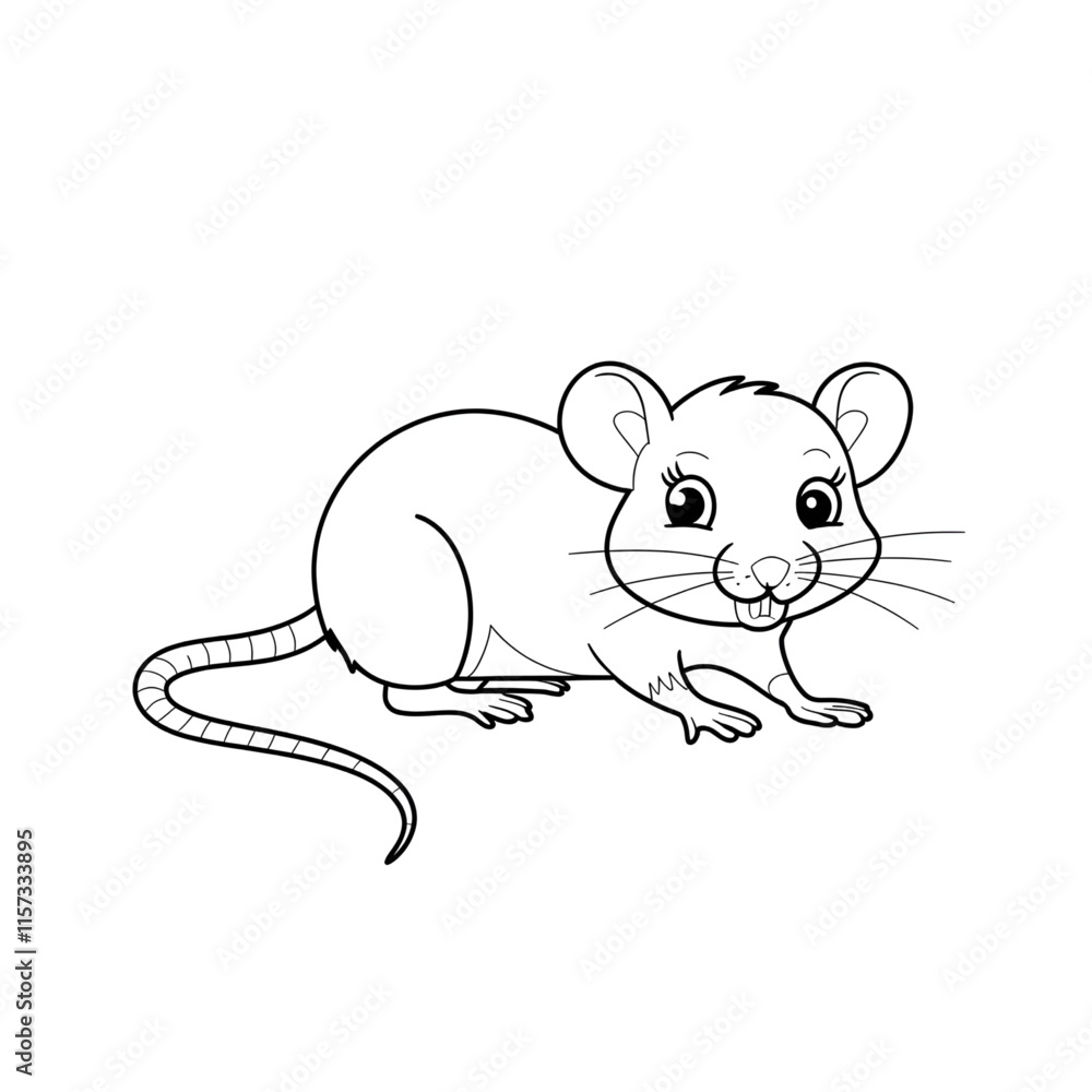 Fototapeta premium mouse coloring page