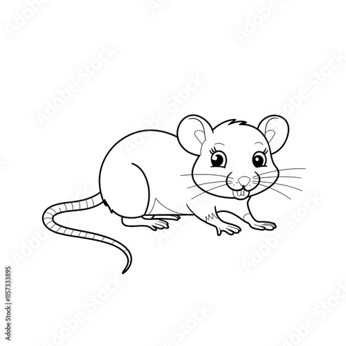 mouse coloring page
