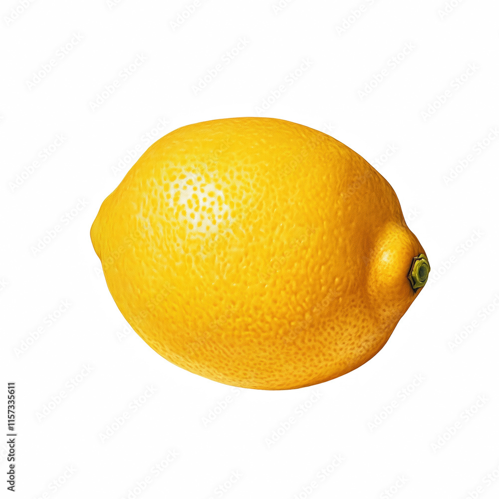 Realistic ripe lemon isolated on transparent background Generative Ai. Realistic ripe lemon isolated on transparent background Generative Ai.