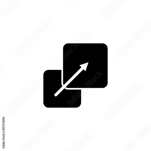 Compact size, change scale, resize picture, full screen icon, simple flat style, illustration, logo sign symbol pictogram template, for ui or ux isolated on white for mobile app, editable