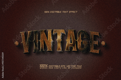 vitnage rustic old text editable