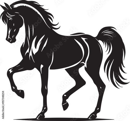 Horse illustration silhouette